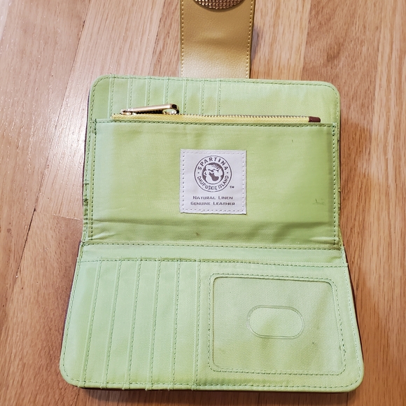 Spartina 449 Red And Brown Multi Bag (With No Strap) And Matching Wallet - Picture 9 of 11